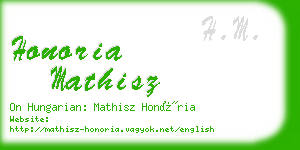 honoria mathisz business card